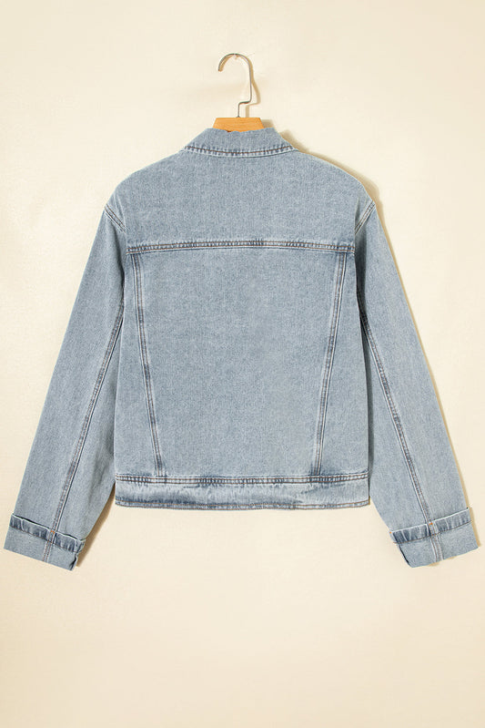 Sophia Zip Up Washed Jacket