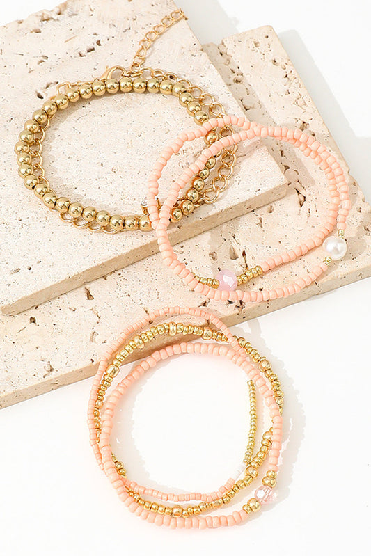 Nancy Simple Beaded Layer Bracelet