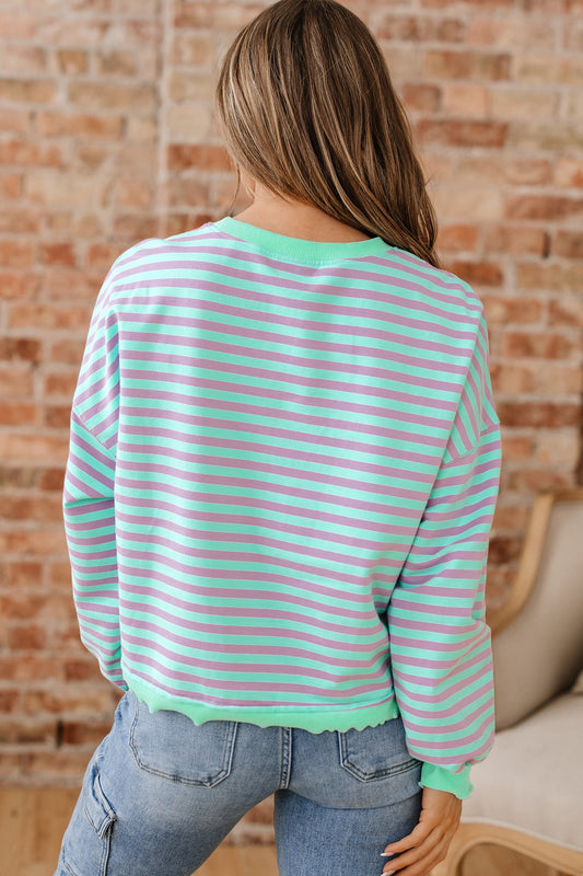 River Ribbed Trim Oversize Sweatshirt