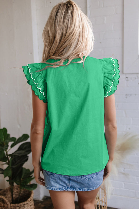 Mia Layered Short Sleeve Blouse