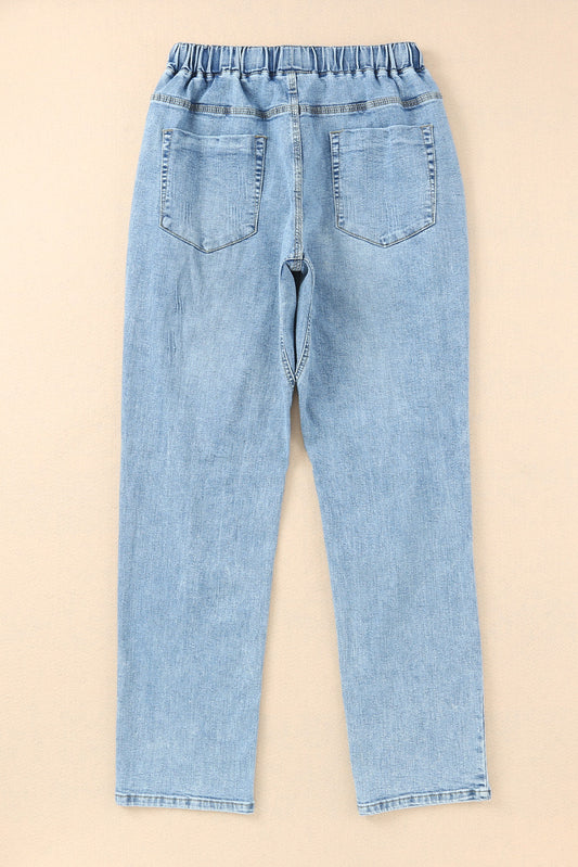 Aileen Gather Distressed Jogger