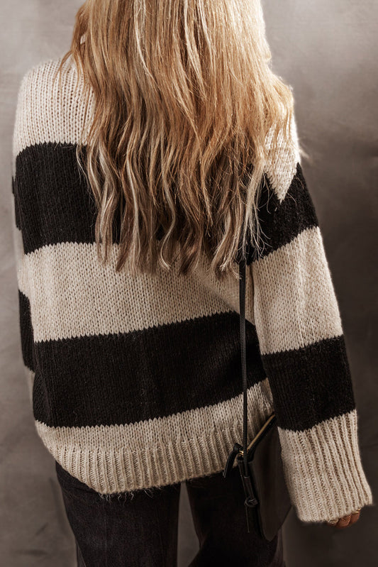 Amelia Colorblock Loose Pullover Sweater
