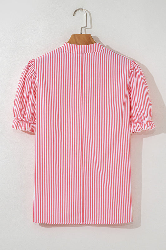 Lucy Stripe Puff Sleeve Blouse
