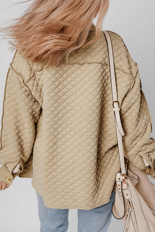 Celeste Quilted Puffer Buttoned Shacket