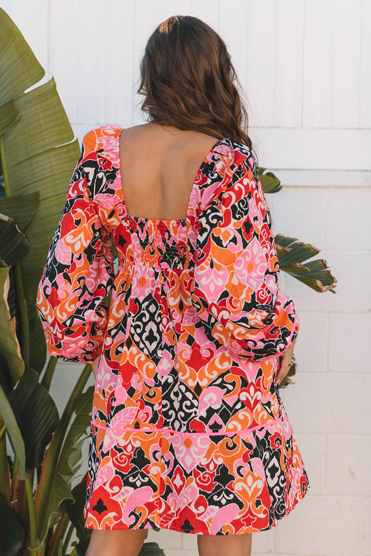 Nicole Puff Sleeve Mini Dress