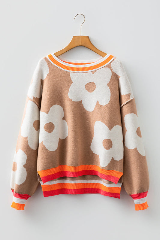 Scarlett Contrast Striped Baggy Sweater