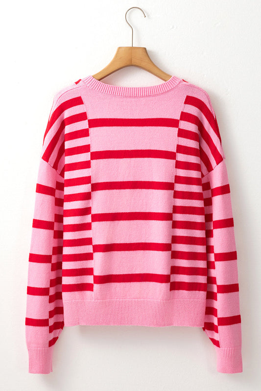 Madison Shoulder Ribbed Trim Sweater