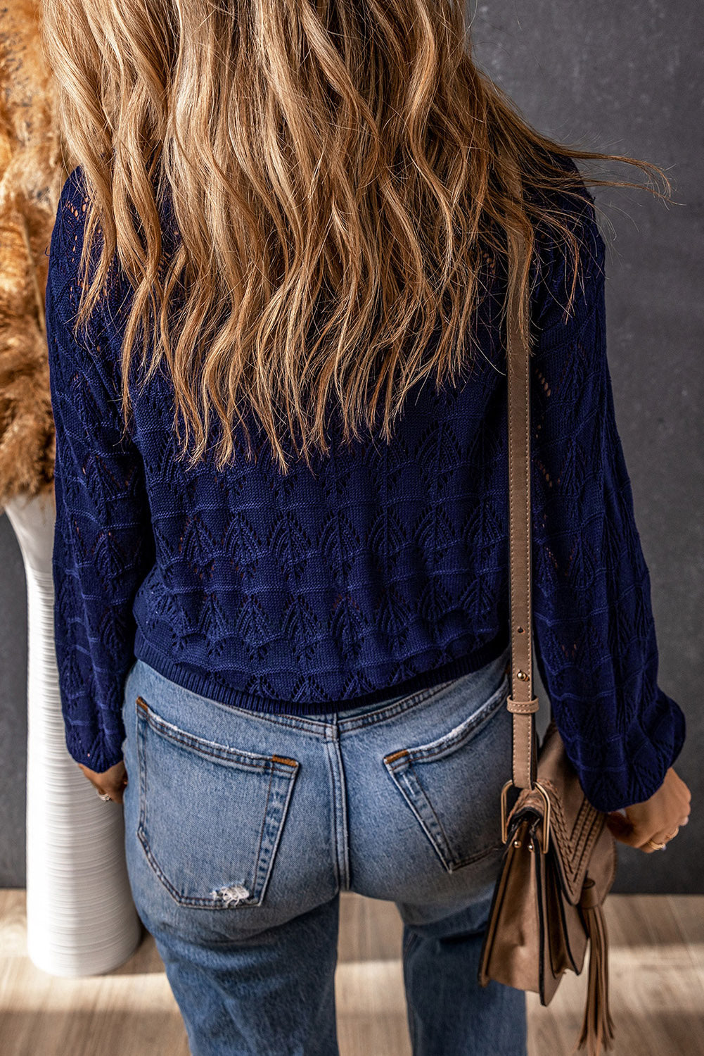 Scarlet Lightweight Front Crochet Cardigan