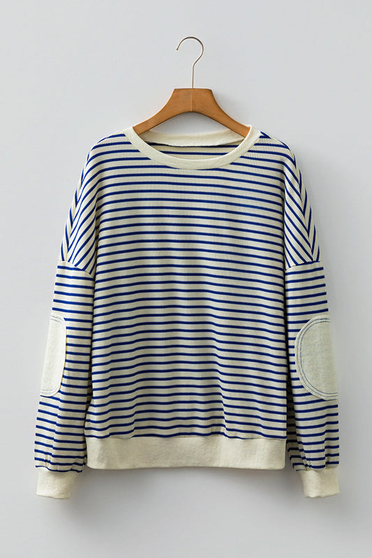 Emily Patched Drop Shoulder Sweatshirt