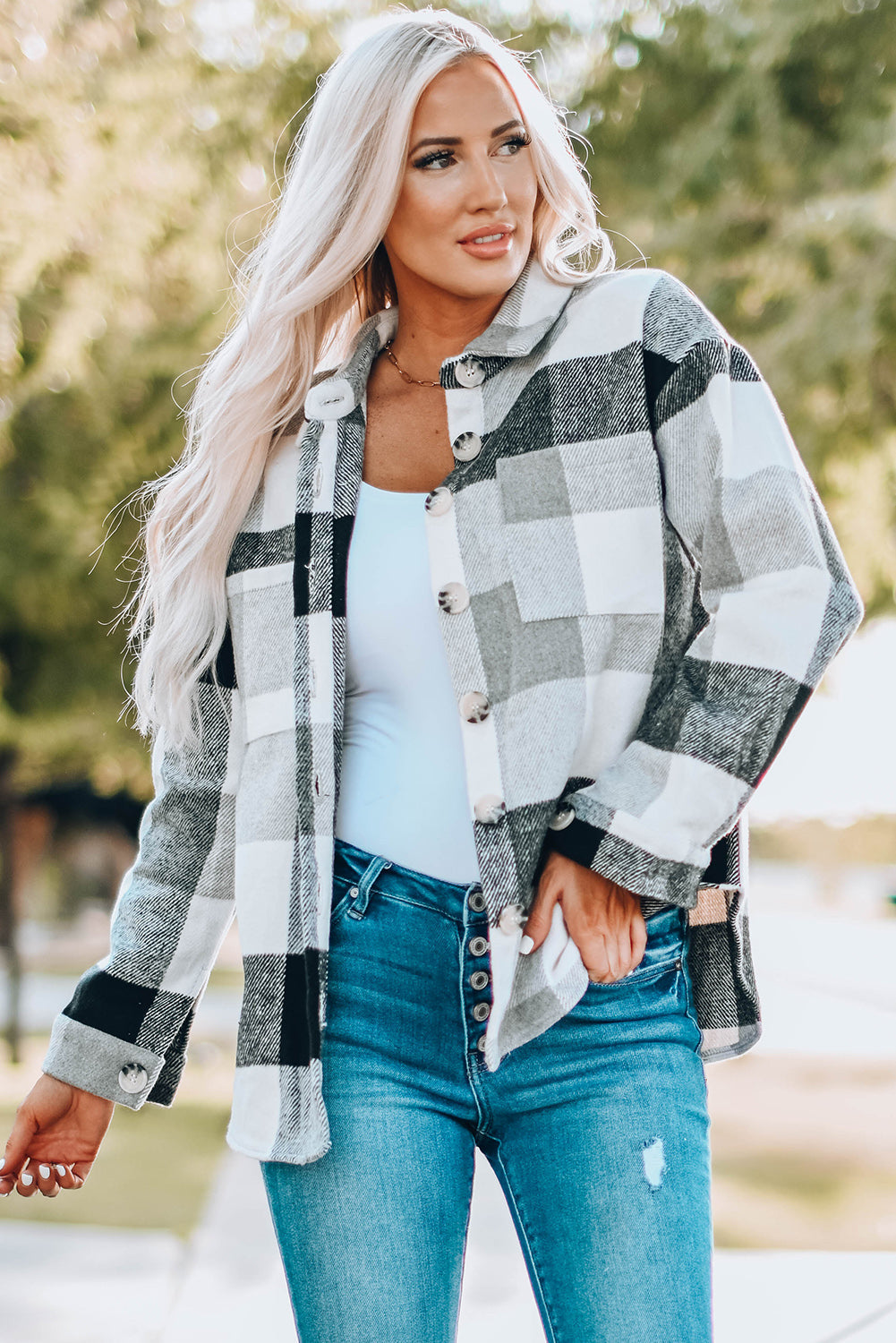 Leslie Block Long Sleeve Jacket