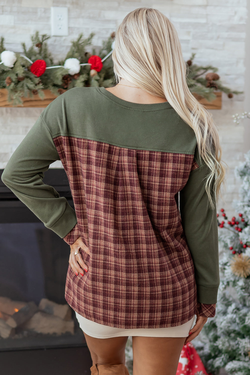 Rosa Patchwork Drop Shoulder Sweatshirt