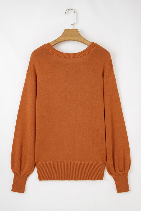 Abigail Trim Drop Shoulder Sweater