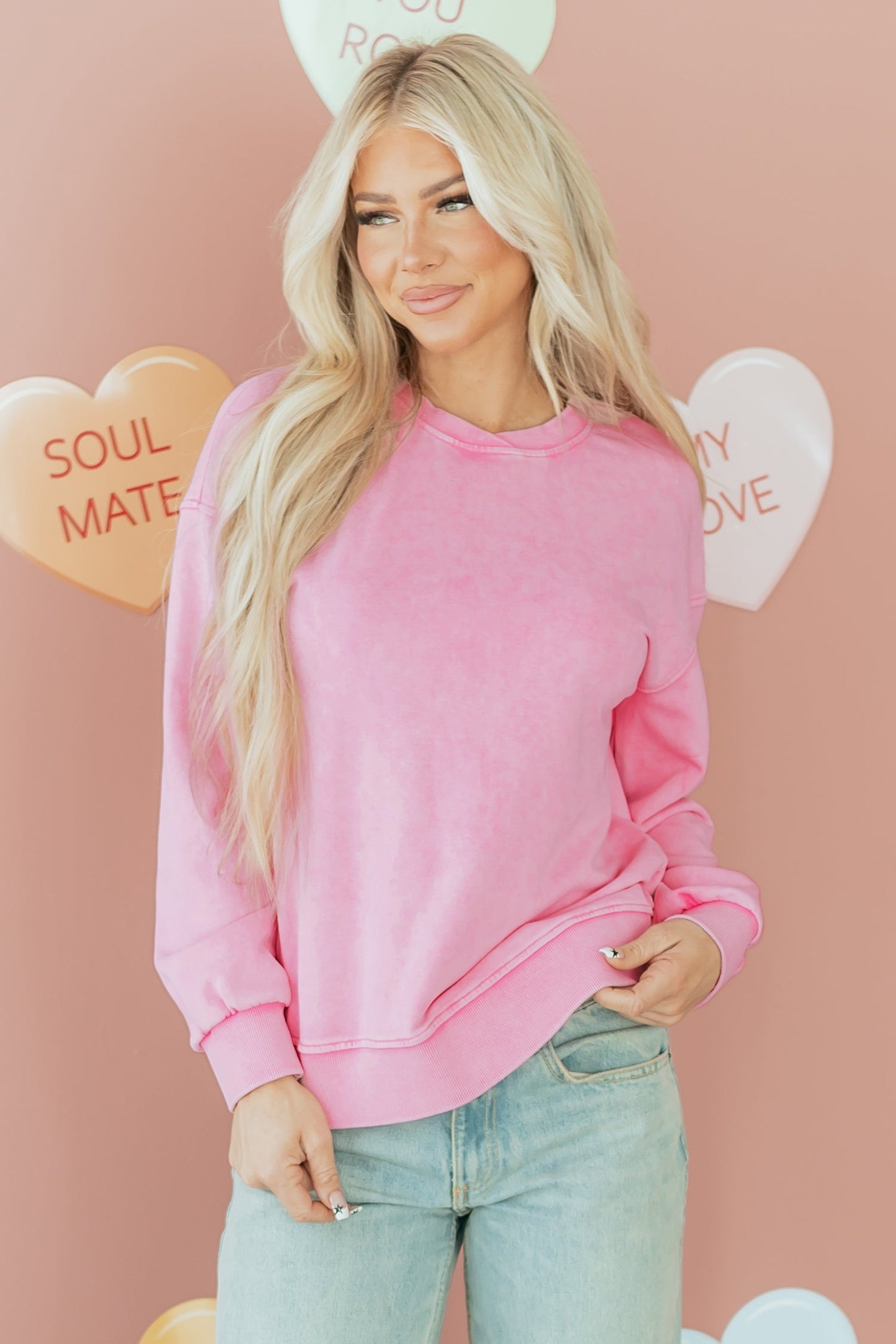 Brinley Drop Shoulder Loose Sweatshirt