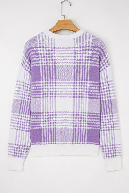 Giuliana Ribbed Trim Loose Sweater