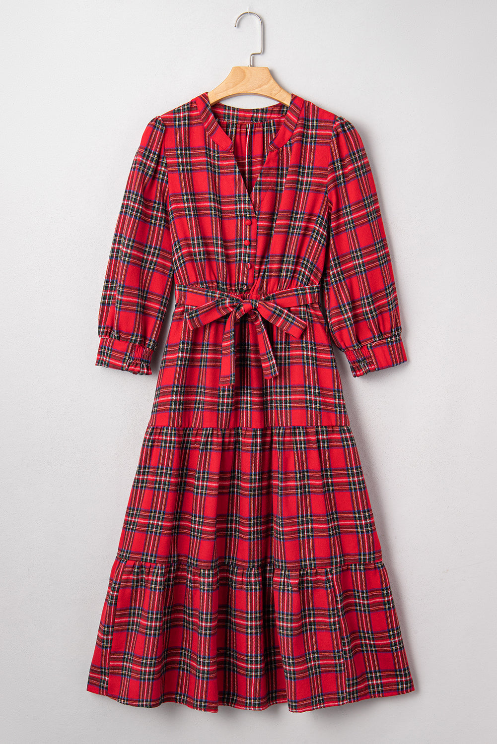 Della Ruffle Hem Long Dress
