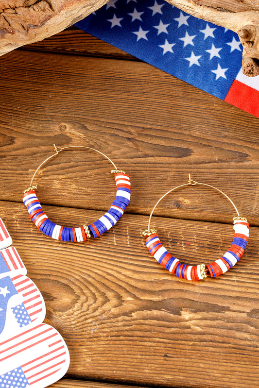 Eden Beaded Large Hoop Earrings