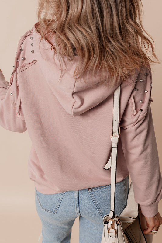 Sofia Stud Raglan Sleeve Hoodie