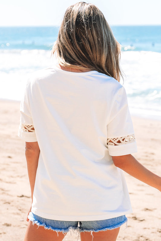 Madilynn Lace Crochet Casual Top