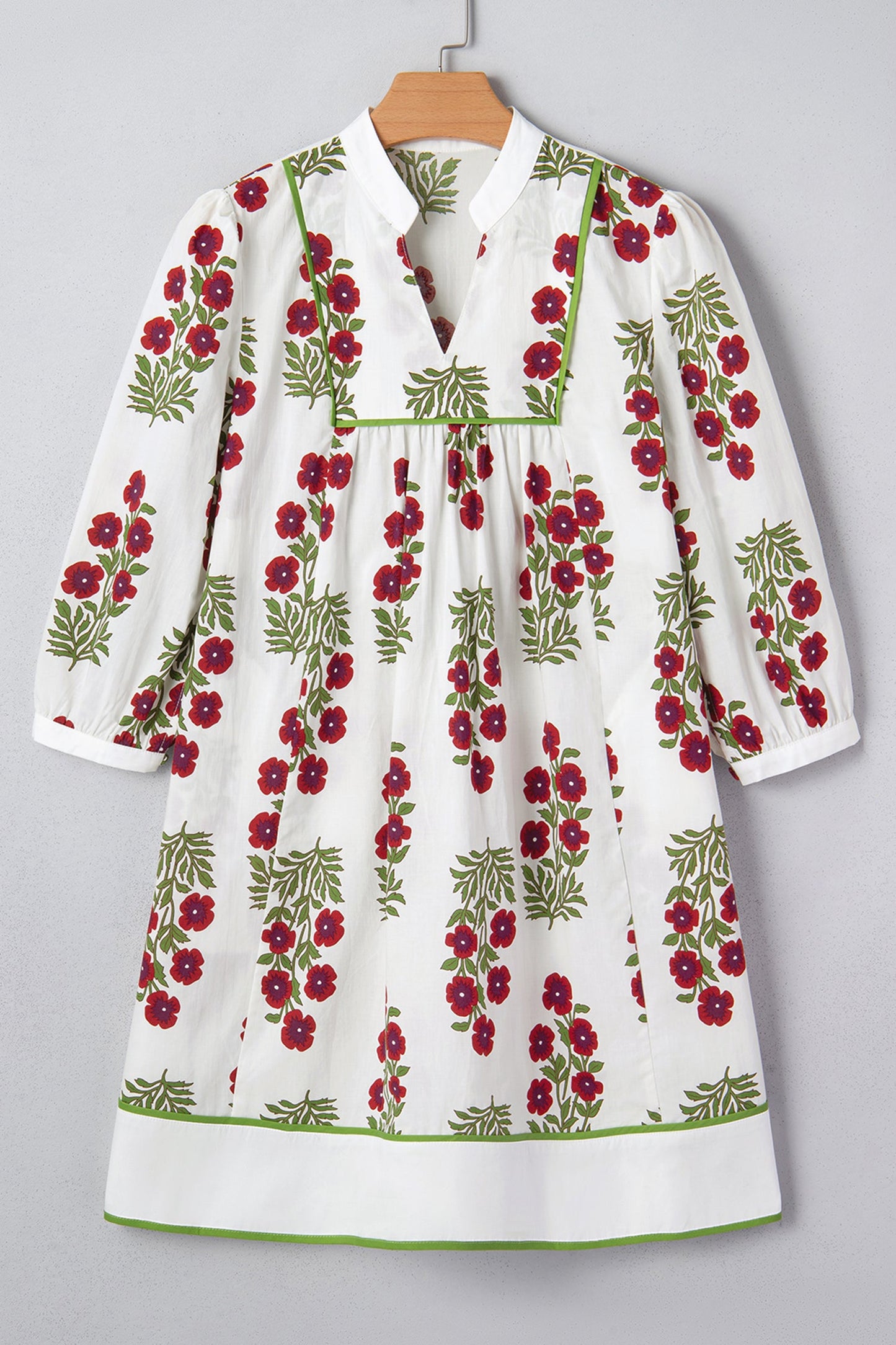Halo Sleeve Loose Floral Dress