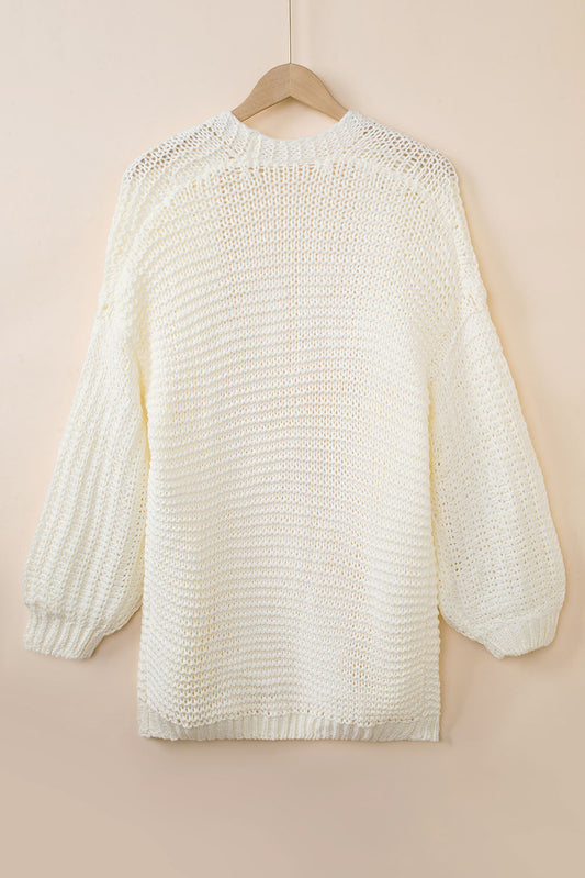 Oakley Shoulder Puff Sleeve Cardigan