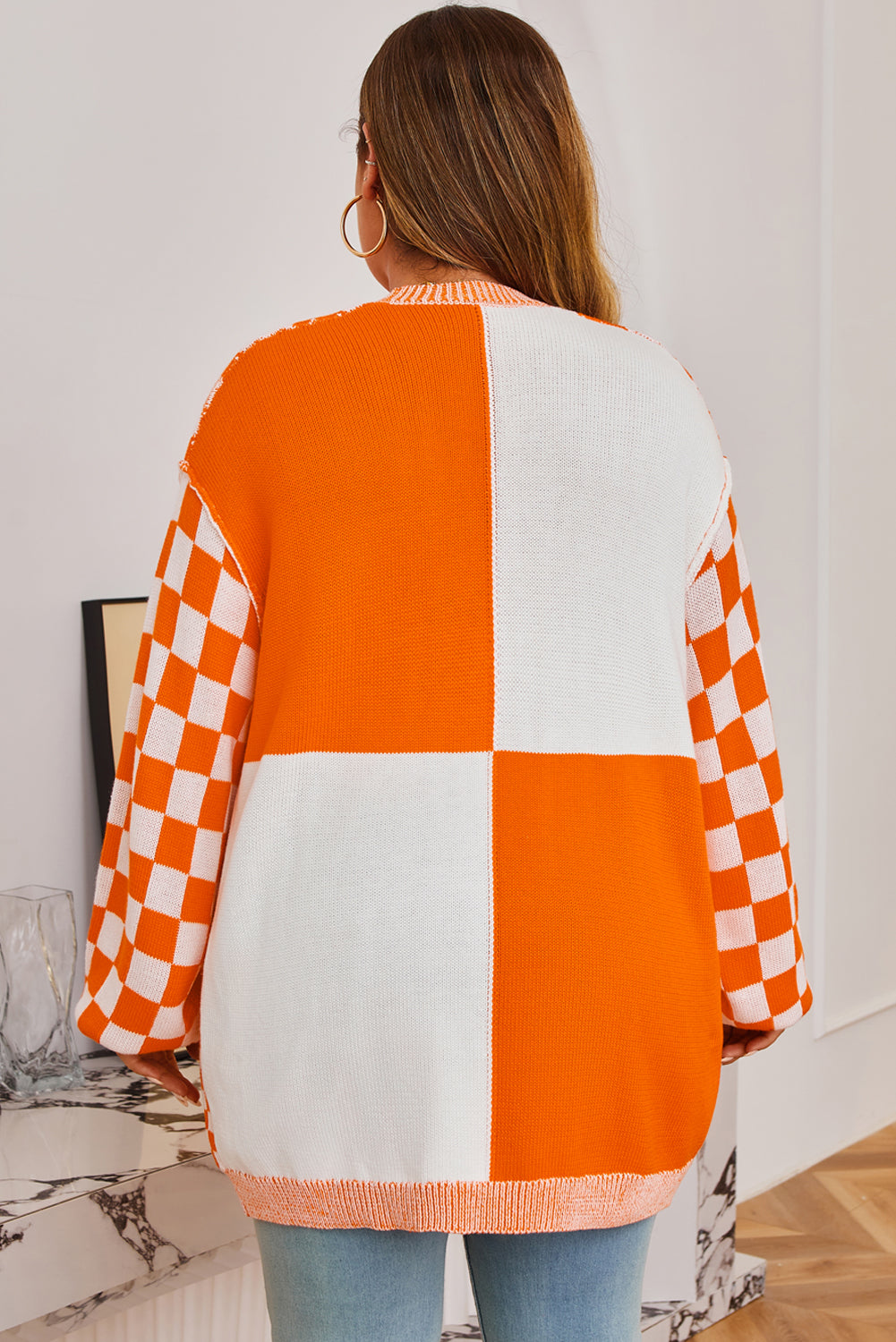 Rosalyn Drop Shoulder Open PLUS Cardigan
