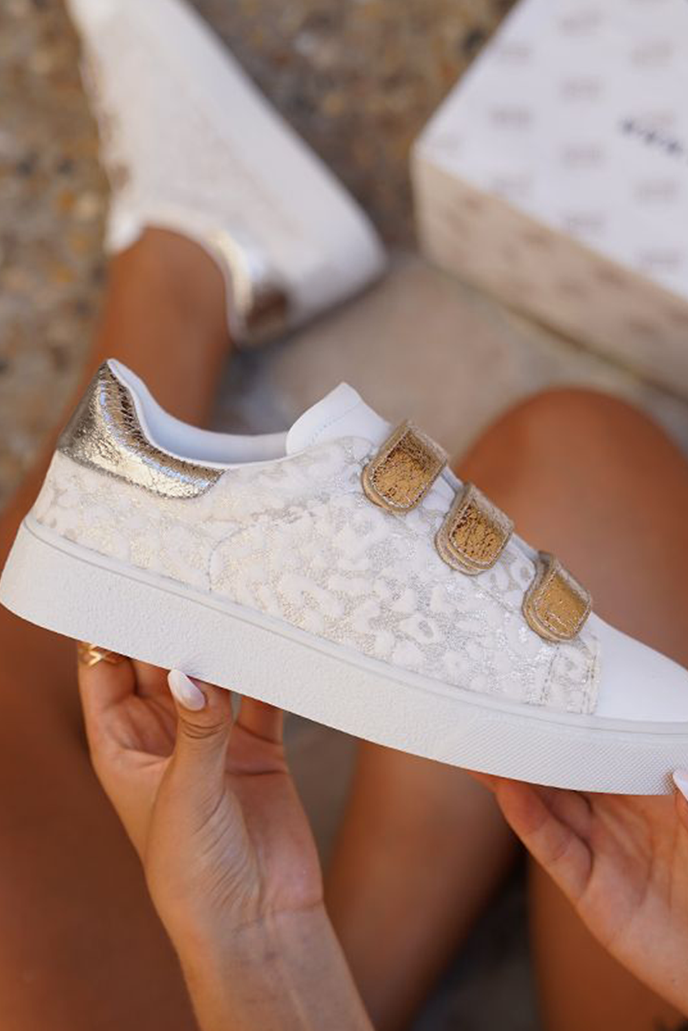 Esther Straps Pu Leather Sneakers