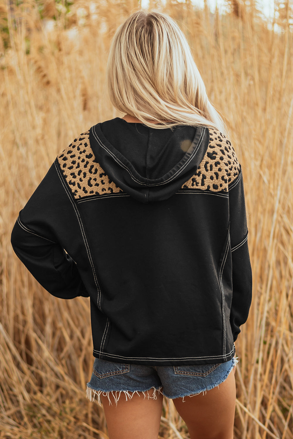 Monanaya Cuff Quarter Zip Hoodie