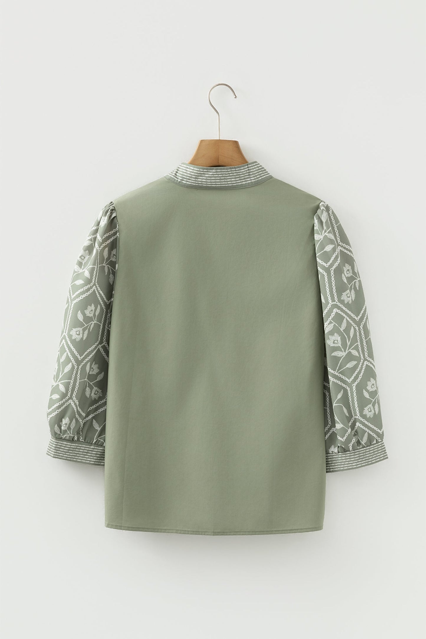 Kaiya Sleeve Contrast Patchwork Blouse
