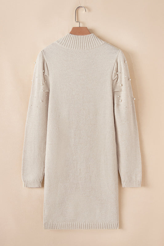 Mila Beaded High Bodycon Sweater