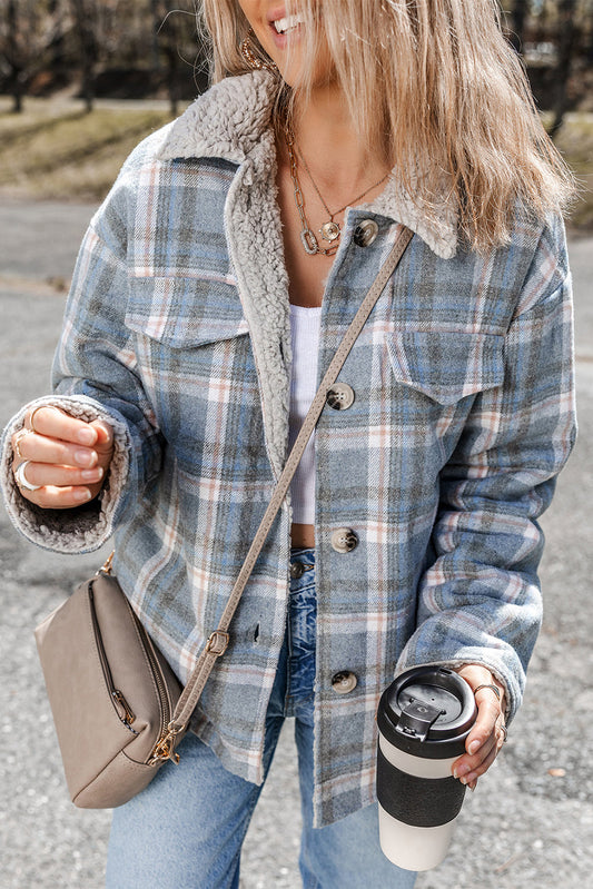 Madison Cuffs Patchwork Plaid Shirt