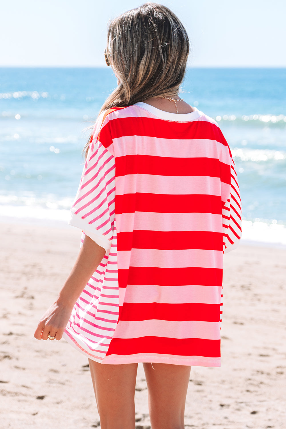Sloan Stripe Side Split Loose Top