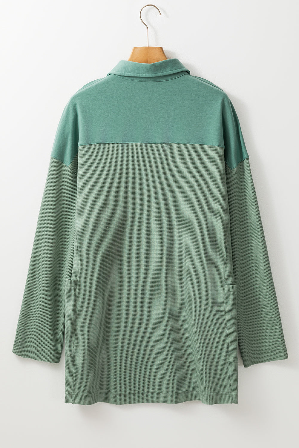 Arianna Waffle  Half Button Top.