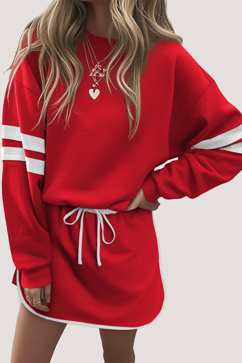Sophia Shoulder Pullover Mini Skirt