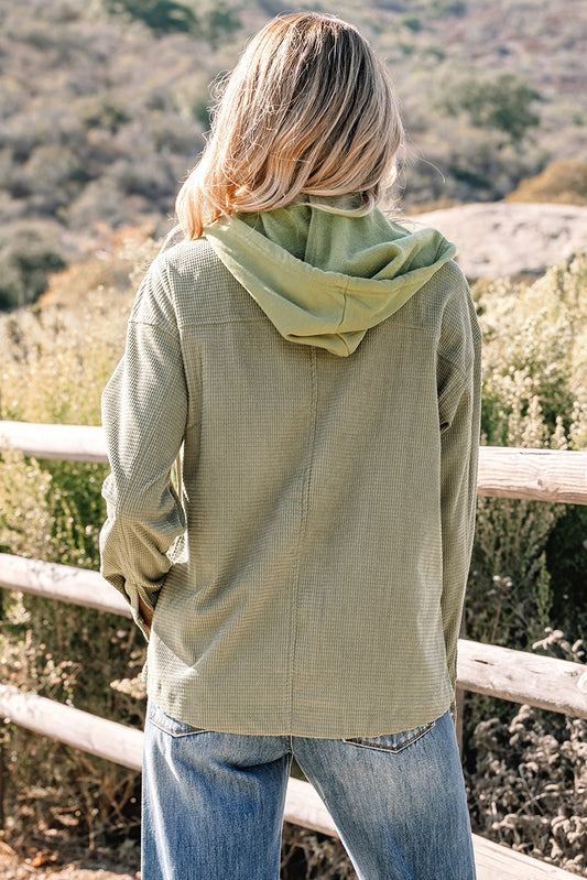 Undine Knit Textured Hooded Jacket