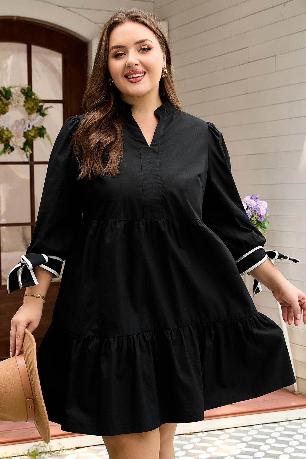 Dorothy Knot Cuffs Mini PLUS Dress