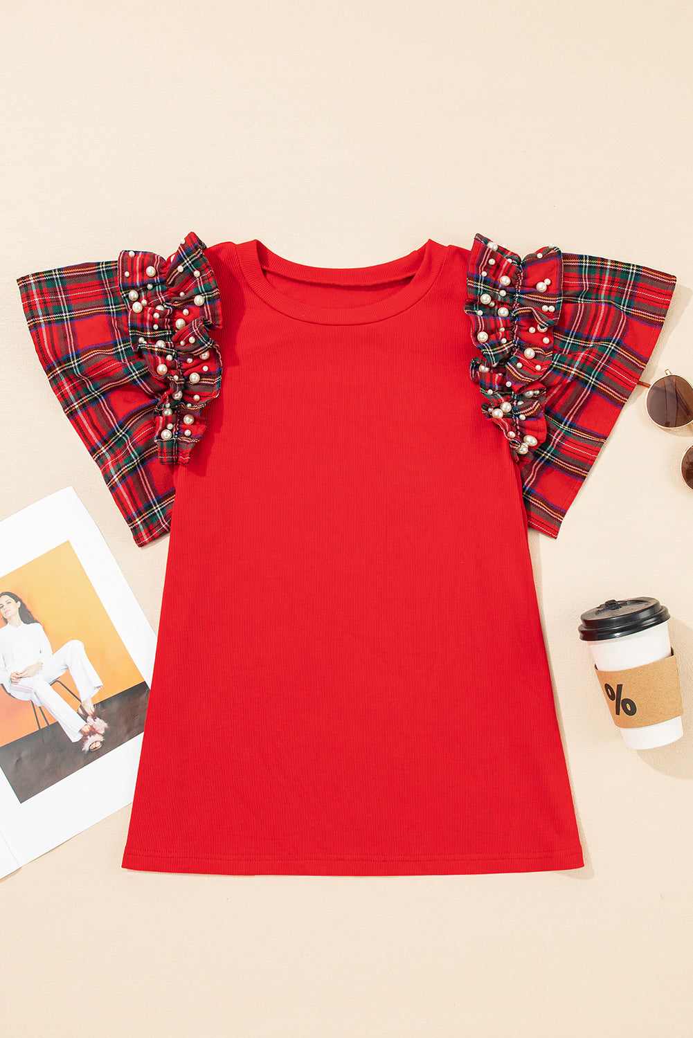 Beatriz Ruffle Short Sleeve PLUS Blouse