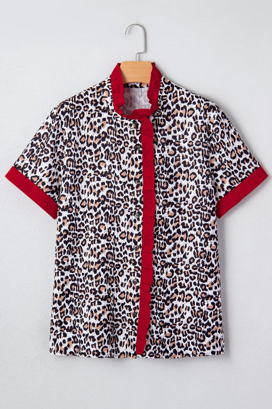 Laura Contrast Frilled Trimmed Shirt