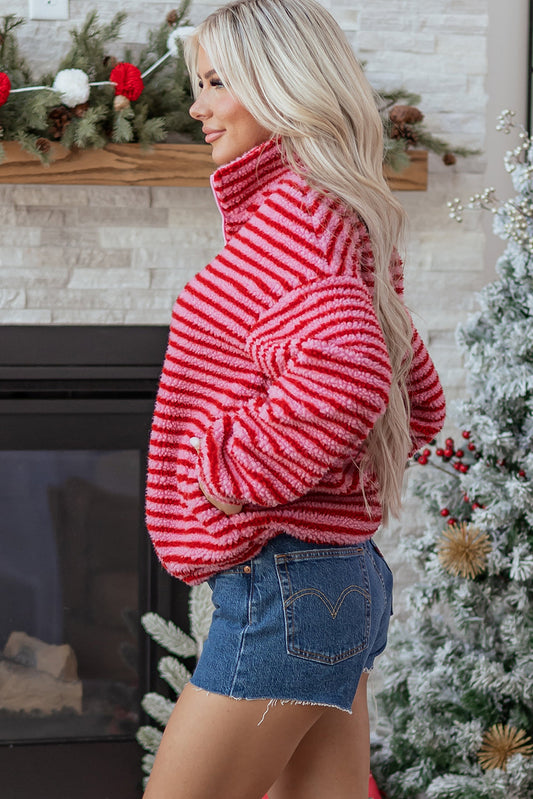 Camila Zip Fleece Oversize Sweatshirt