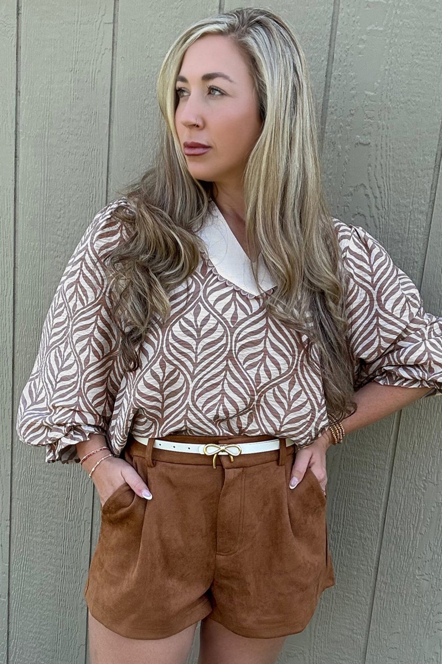 Phoebe Collar Puff Sleeve Top