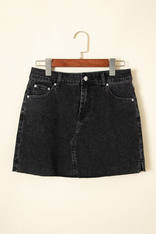 Emilia Raw Hem Mini Skirt