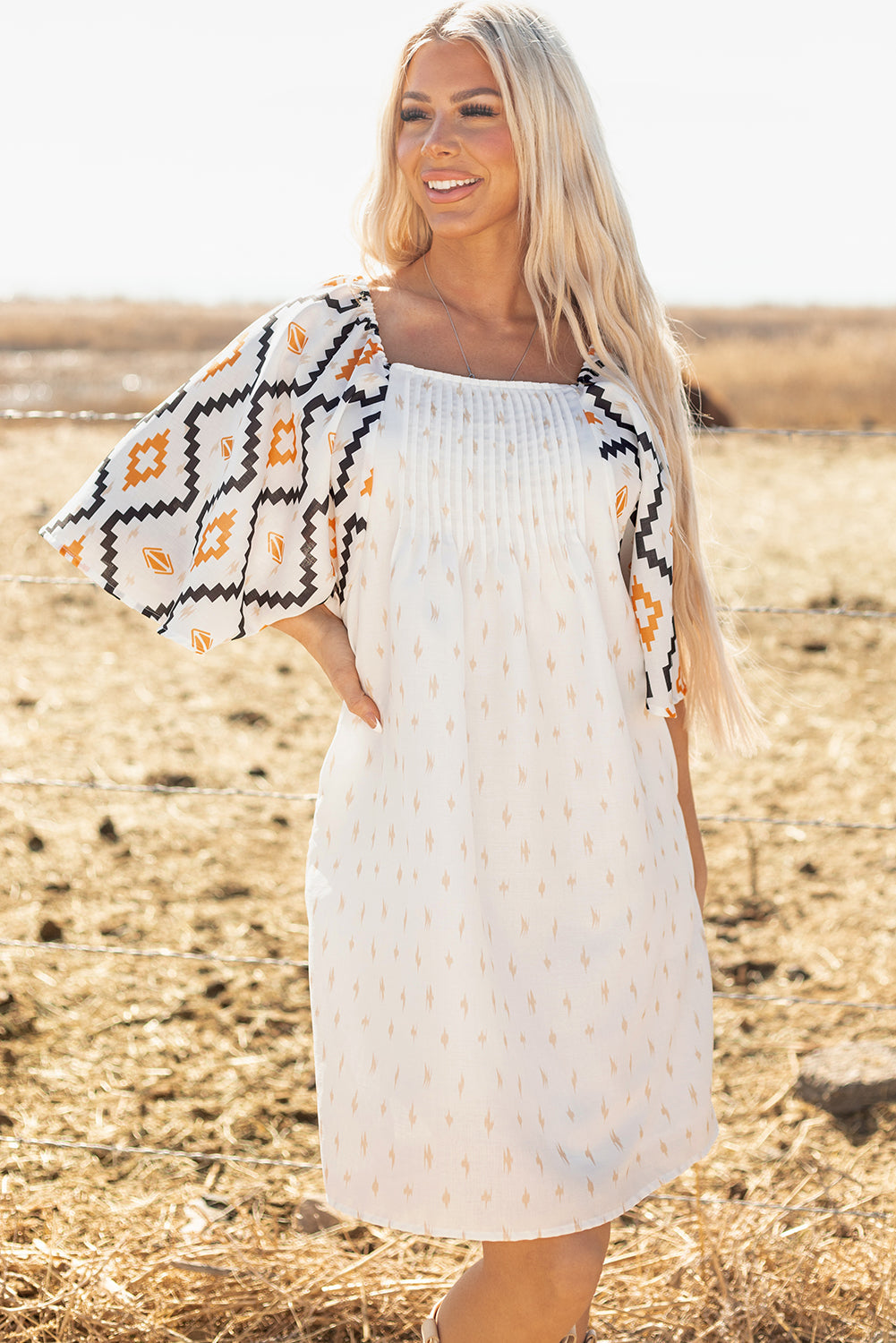 Penny Western Aztec Loose Mini Dress