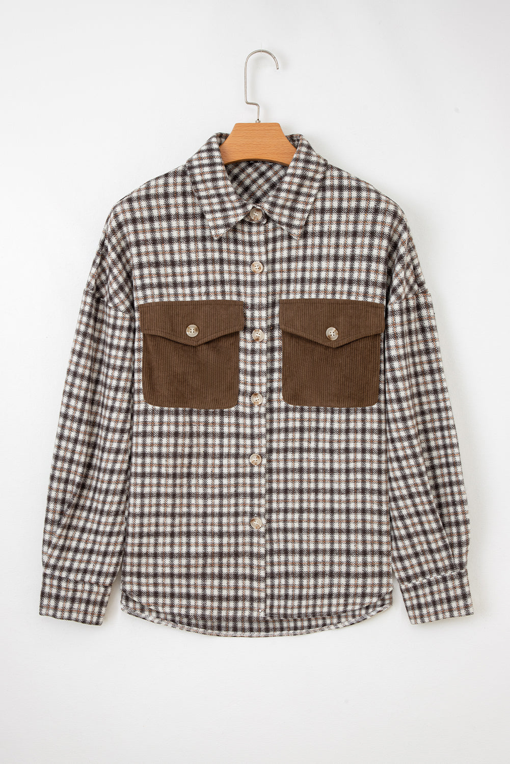 Ava Flap Patchwork Plaid Shacket
